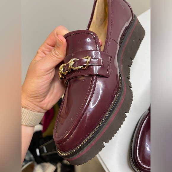 Alex Marie Patent Burgundy Eva Platform Loafers Size 8.5 Academia Preppy - Picture 10 of 12